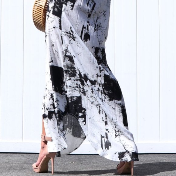 Shirt Dress, Black & White Button Down Dress, Modest Maxi, Summer Shirt Dress - Picture 5 of 11